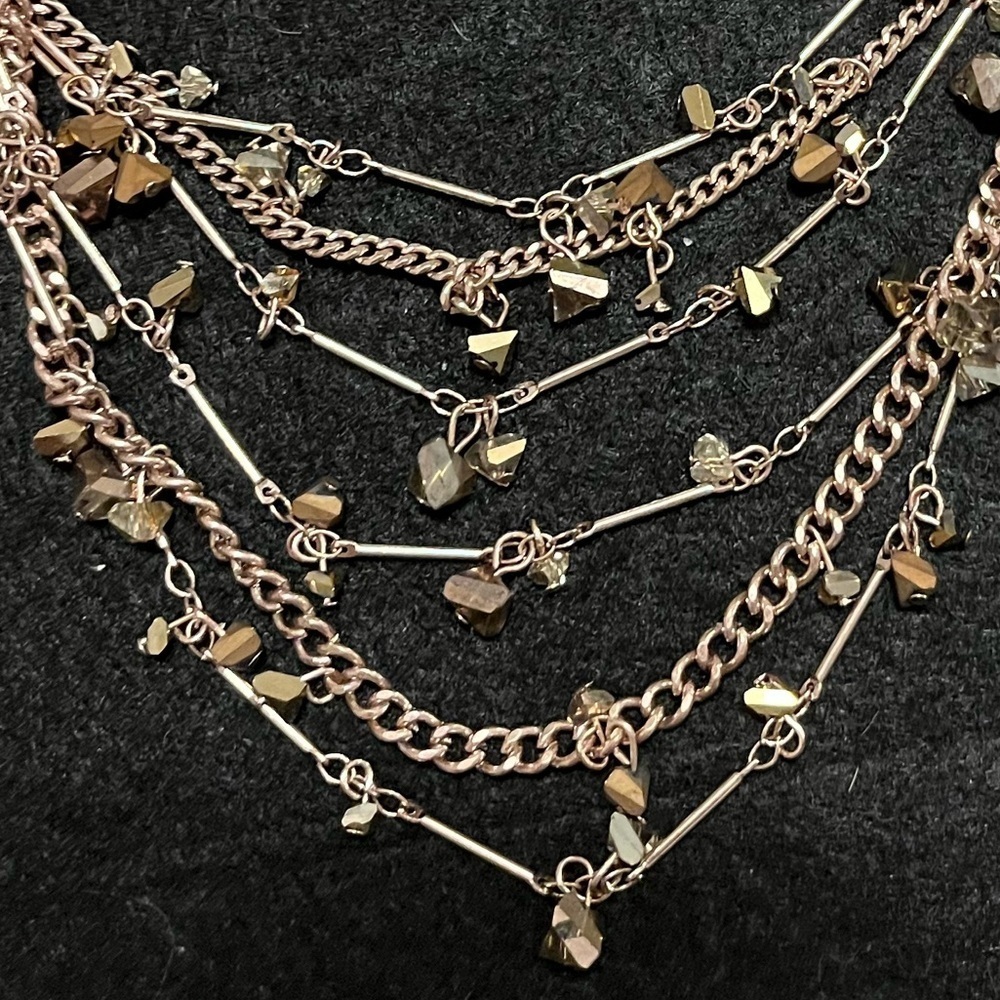 Simply Vera Multistrand Rose Gold Necklace - Picture 14 of 14